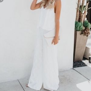 White Sands Beach embroidered adjustable jumpsuit
